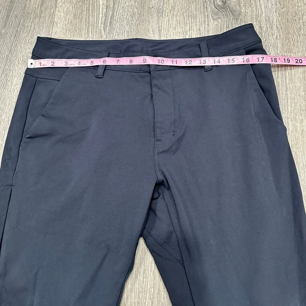 BYLT Premium Basics Everyday Pant 2.0 Mens Large Navy Slim Performance Chino